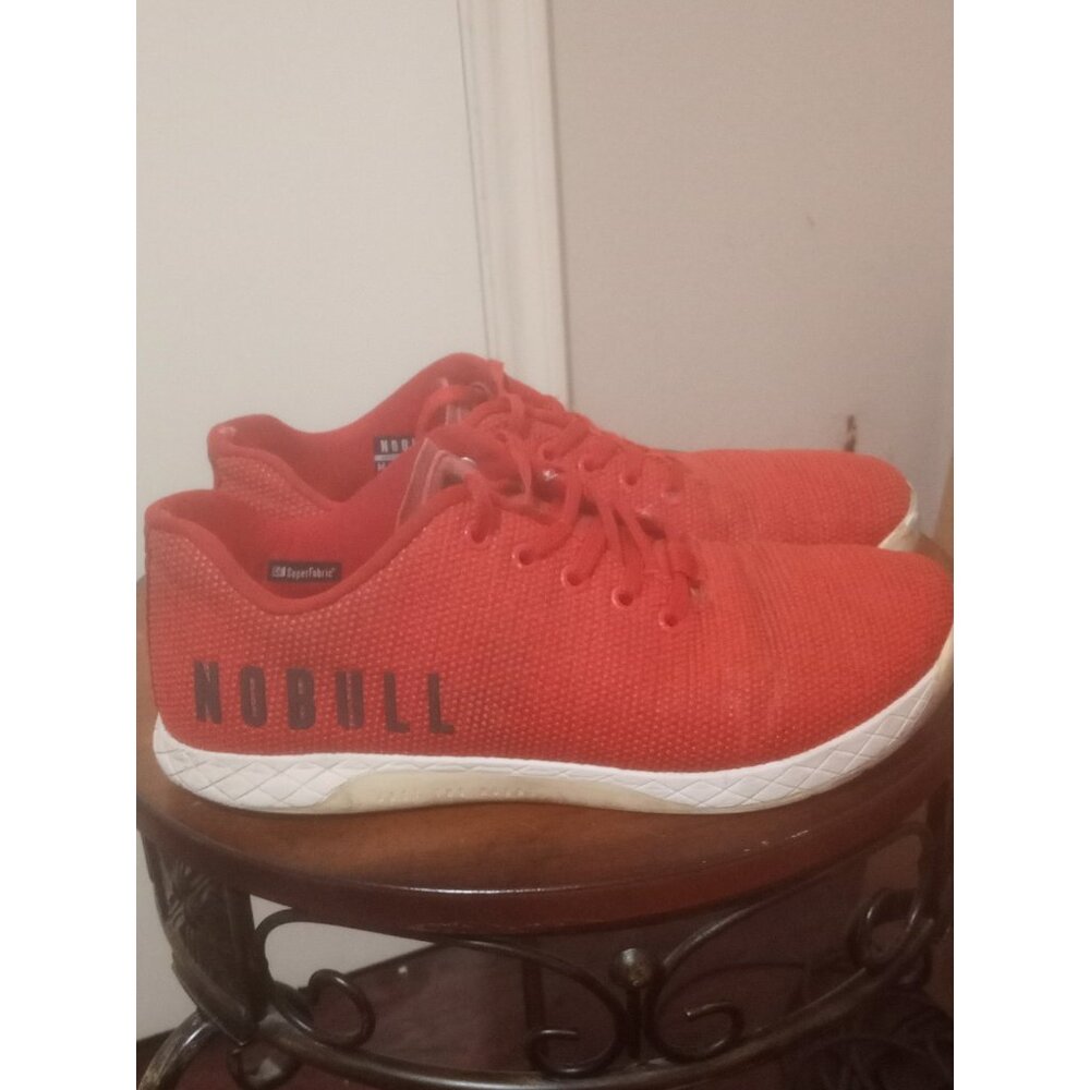 NOBULL Runner Red Knit Low Top Athletic Sneakers Men's Size 10.5 Women's Size 12
